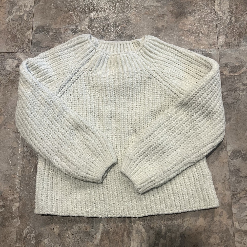 Osh Kosh B'gosh Girls Soft Chenille Sweater Size 4/4A Ivory Soft Corduroy